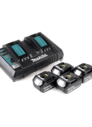 Makita DUC 405 PG4 Akku Kettensäge 36V ( 2x18V ) Brushless 40 cm + 4x 6,0 Ah Akku + Doppelladegerät - Toolbrothers