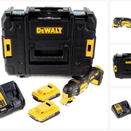DeWalt DCS 355 D2 Akku Oszillierer 18V Brushless Solo + 2x Akku 2,0Ah + Ladegerät + TSTAK - Toolbrothers