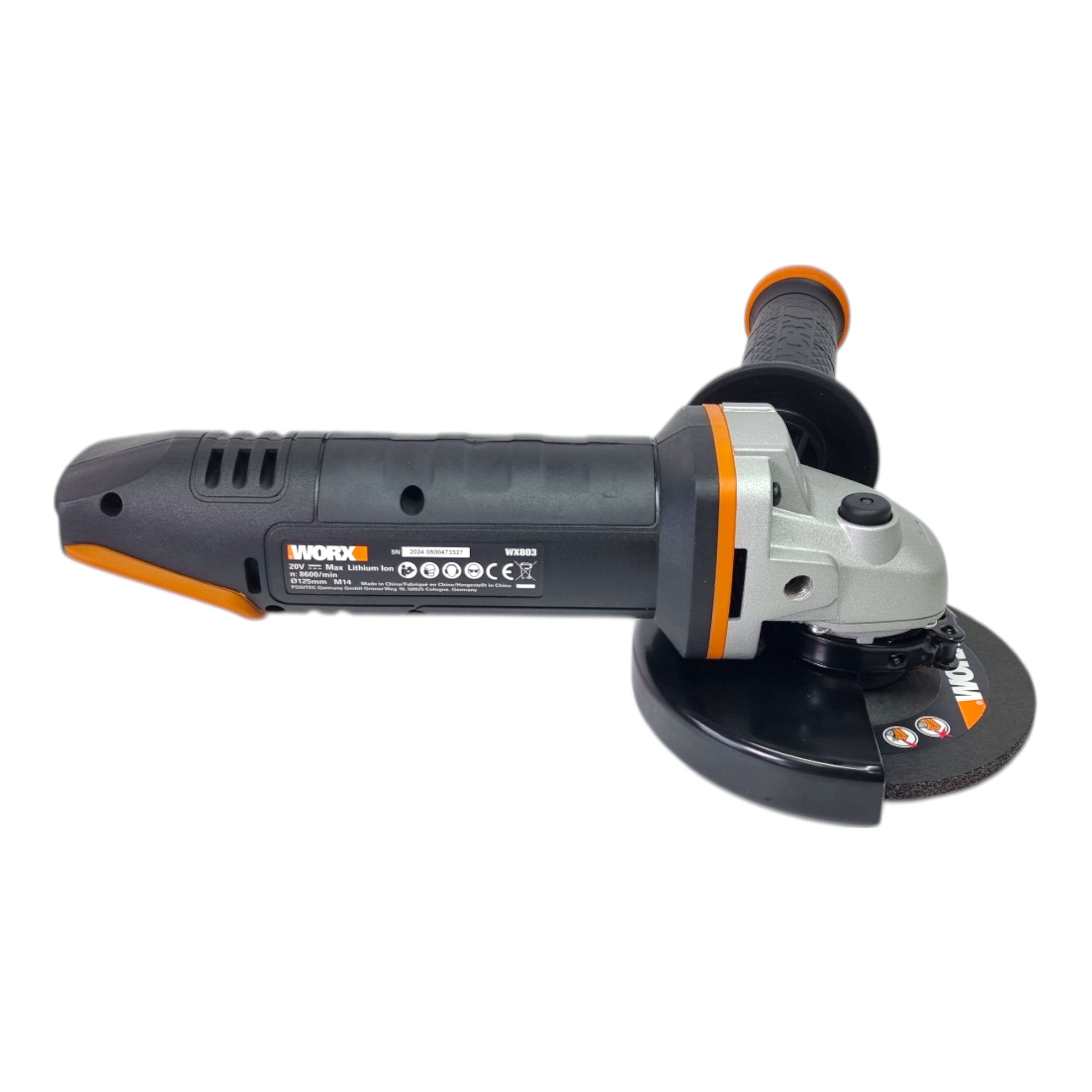 Worx WX803 9 Akku Winkelschleifer 20 V 125 mm Solo ohne Akku ohne Ladegeraet 3 - toolbrothers