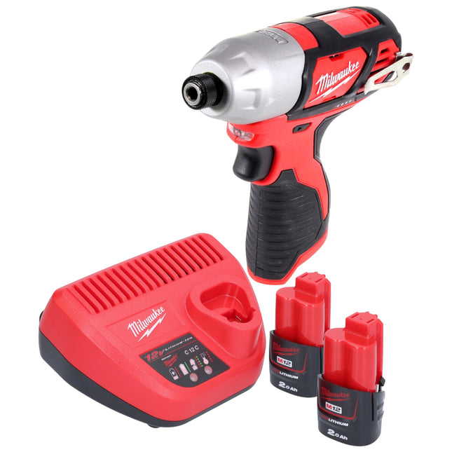Milwaukee M12 BID 202 Akku Schlagschrauber 12 V 112 Nm 1 4 2x Akku 2 0 Ah Ladegeraet 0 - toolbrothers