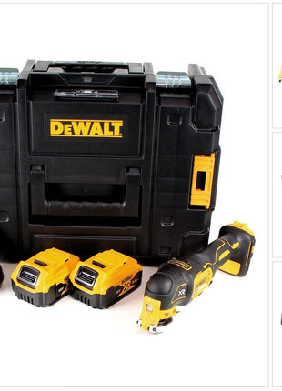 DeWalt DCS 355 P2 Akku Oszillierer 18V Brushless Solo + 2x Akku 5,0Ah + Ladegerät + TSTAK - Toolbrothers