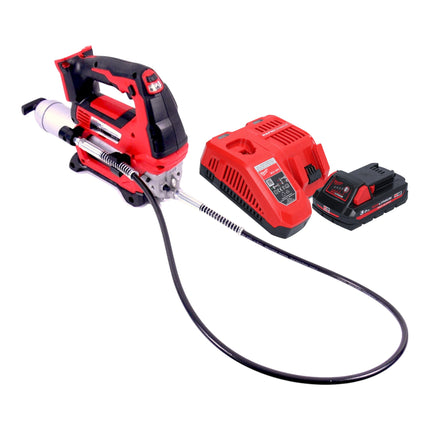 Milwaukee M18 GG 301 Akku Fettpresse 18 V 690 bar 1x Akku 3 0 Ah Ladegeraet 0 - toolbrothers