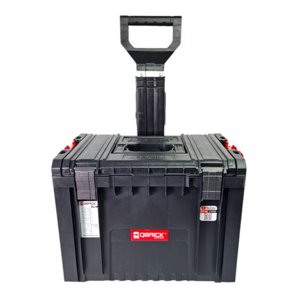 Qbrick System PRO Cart mobile Box auf Raedern stapelbar 450 x 390 x 690 mm 28 l mit Teleskopgriff alte Version 1 - toolbrothers