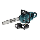 Makita DUC 355 G2 Akku Kettensäge 36V ( 2x18V ) Brushless 35 cm + 2x 6,0 Ah Akku - ohne Ladegerät - Toolbrothers