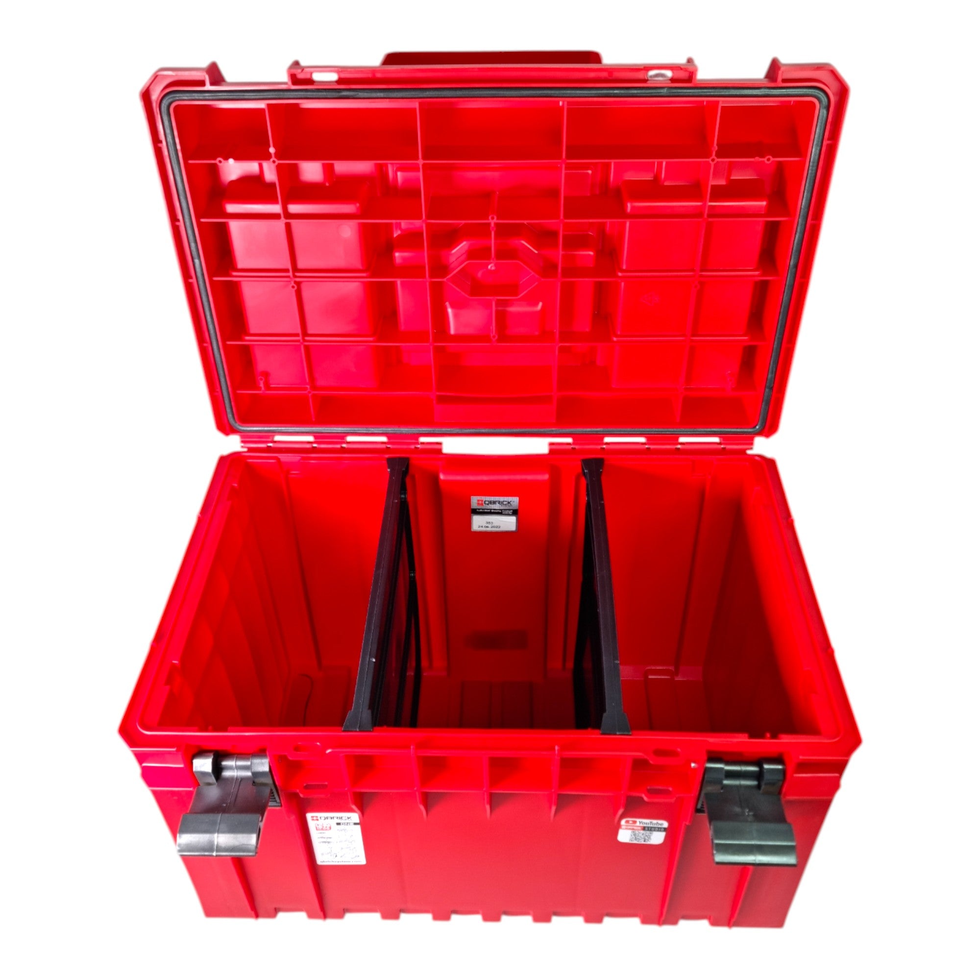 Qbrick System ONE 450 PROFI RED ULTRA HD Custom Werkzeugkoffer modularer Organizer 585 x 385 x 420 mm 52 l stapelbar IP66 alte Version 3 - toolbrothers