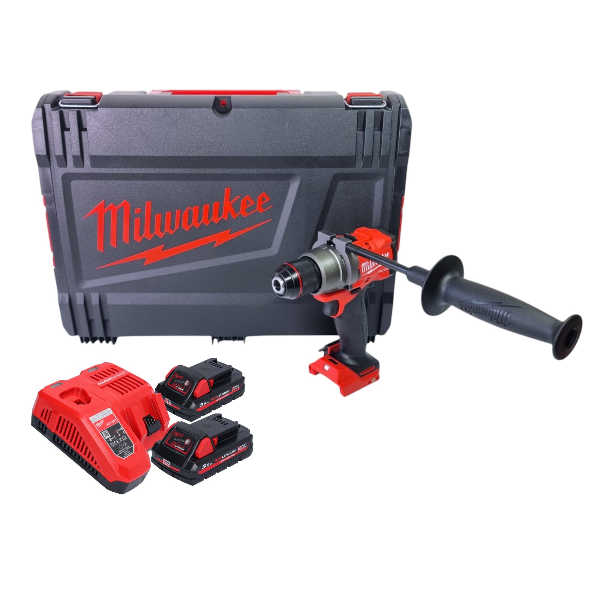 Milwaukee M18 FDD3 302X Akku Bohrschrauber 18 V 158 Nm Brushless 2x Akku 3 0 Ah Ladegeraet HD Box 0 - toolbrothers