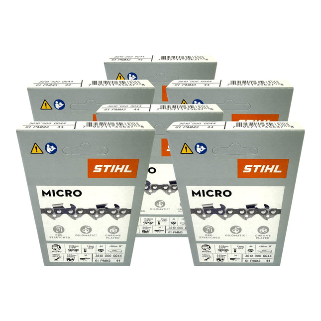 Stihl 6x 3 8 Picco Micro Mini 3 PMM3 Saegekette 30 cm 3 8 P 1 3 mm 44 TG 6 Stueck 6x 36100000044  0 - toolbrothers