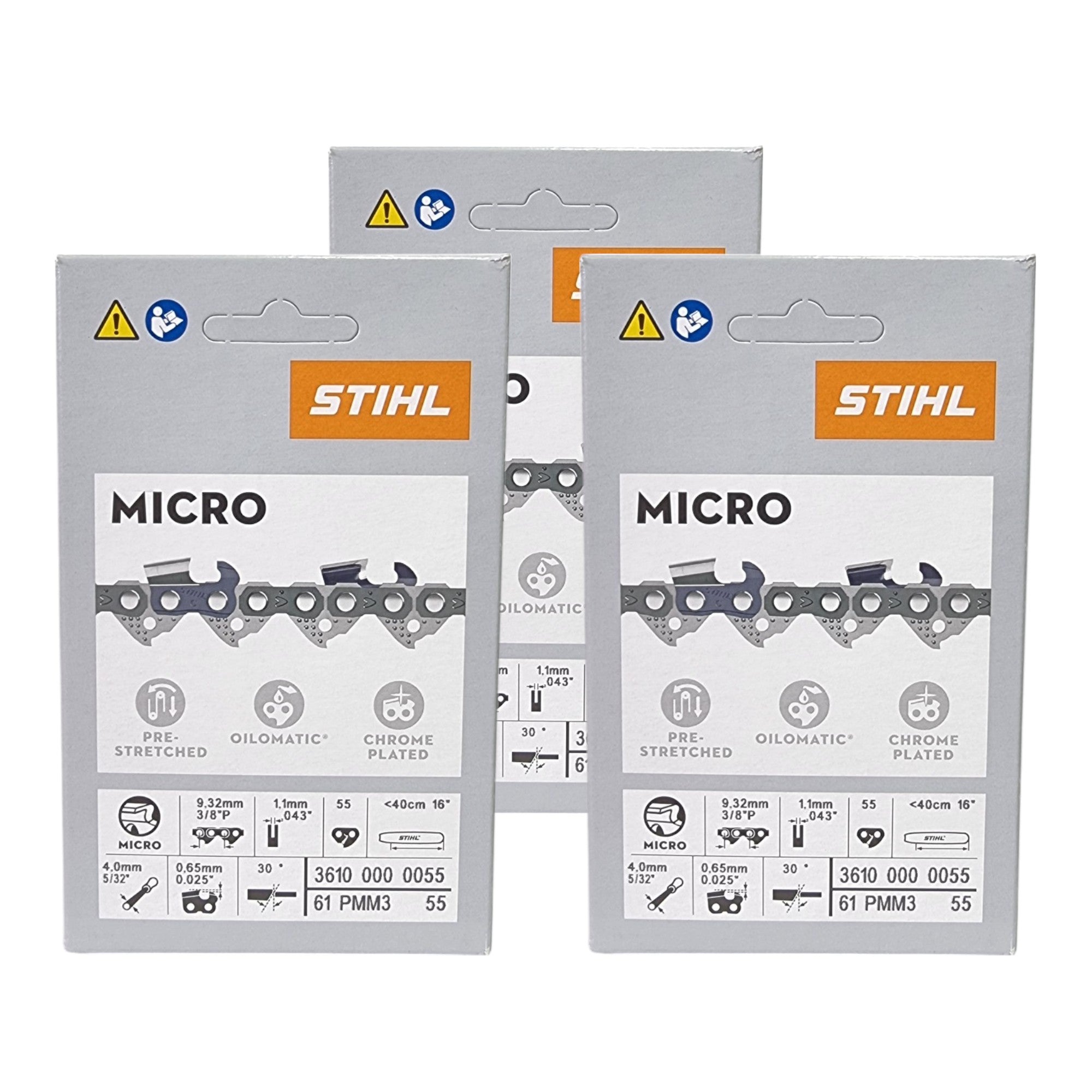 STIHL Picco Micro Mini 3 Saegekette 40 cm 3 8 P 1 1 mm 55 TG 3 Stk 3x 36100000055  0 - toolbrothers