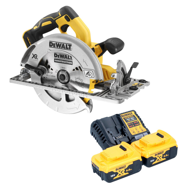 DeWalt DCS 572 P2 Akku Handkreissaege 18 V 184 mm Brushless 2x Akku 5 0 Ah Ladegeraet 0 - toolbrothers