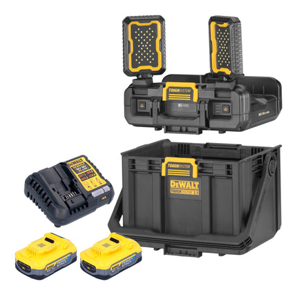 DeWalt DWST08061 1 Werkzeugbox mit integrierten Leuchten 395 x 352 x 255 mm ToughSystem 2 0 2x Powerstack Akku 5 0 Ah Ladegeraet 0 - toolbrothers