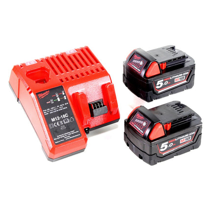 Milwaukee M18 ONEPD-502C Li-Ion Akku Schlagbohrschrauber mit innovativer One Key Bluetooth Funktion + 2x B5 5,0 Ah Akku + Ladegerät - Toolbrothers