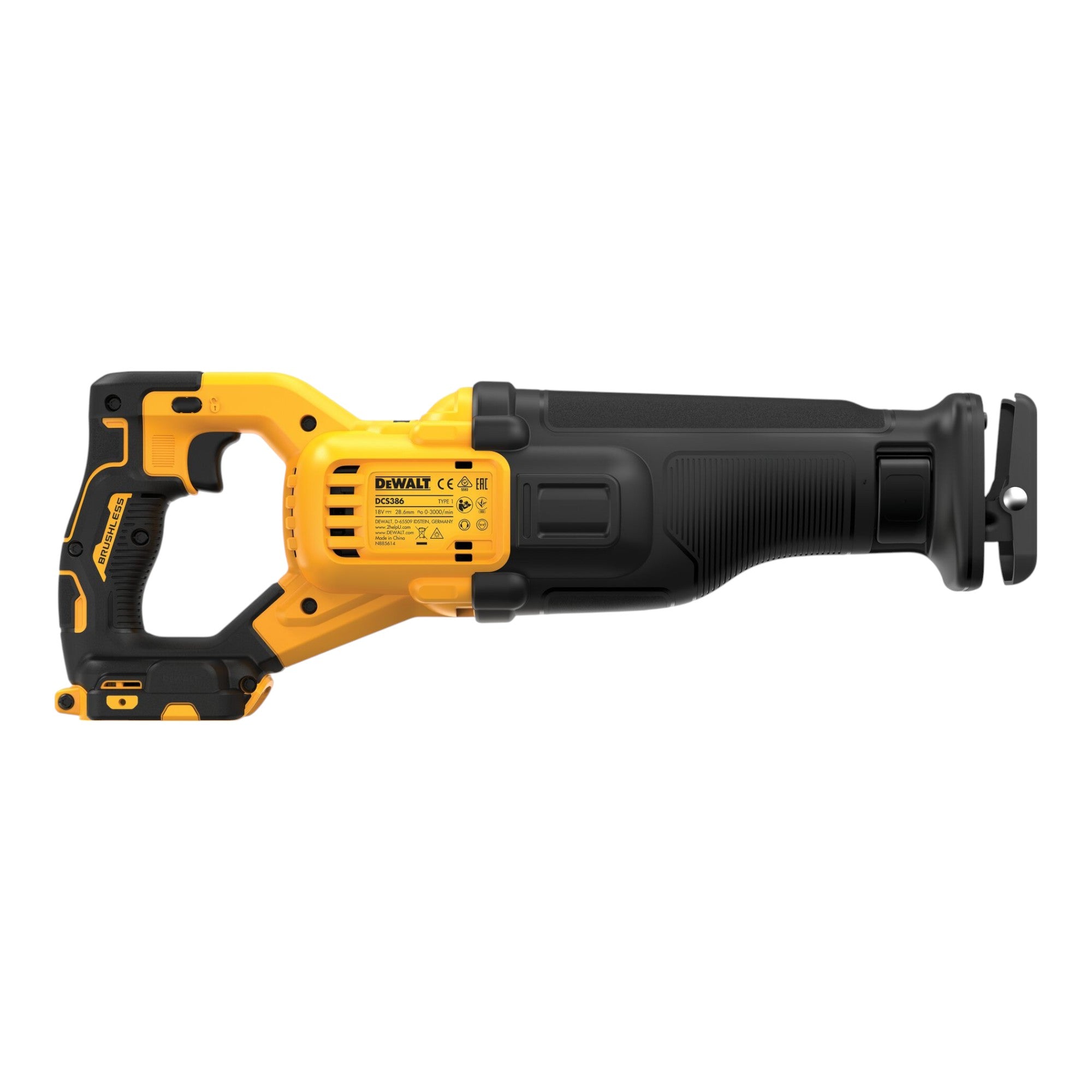 DeWalt DCS 386 P2T Akku Saebelsaege 18 V Brushless 2x Akku 5 0 Ah Ladegeraet TSTAK 4 - toolbrothers