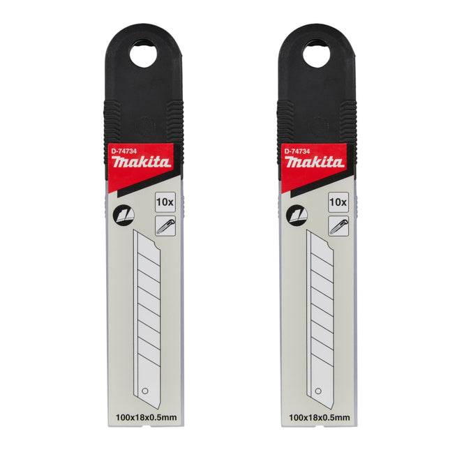 Makita 2x Abbrechklingen 20 Stk Ersatzklingen fuer Abbrechklingenmesser 2x D 74734  0 - toolbrothers