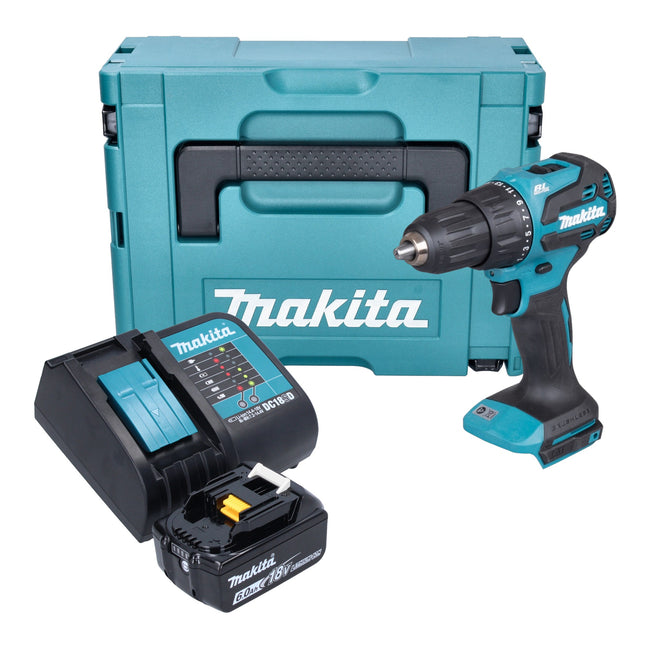 Makita DHP 490 SG1J Akku Schlagbohrschrauber 18 V 65 Nm Brushless 1x Akku 6 0 Ah Ladegeraet Makpac 0 - toolbrothers