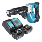 Makita DFR 552 ST Akku Magazinschrauber 18 V 25 55 mm Brushless 2x Akku 5 0 Ah Ladegeraet 0 - toolbrothers
