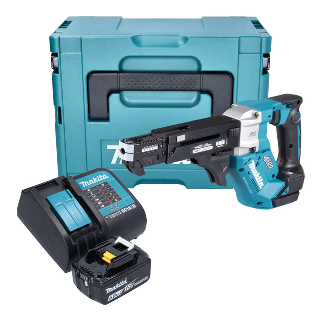 Makita DFR 552 SG1J Akku Magazinschrauber 18 V 25 55 mm Brushless 1x Akku 6 0 Ah Ladegeraet Makpac 0 - toolbrothers