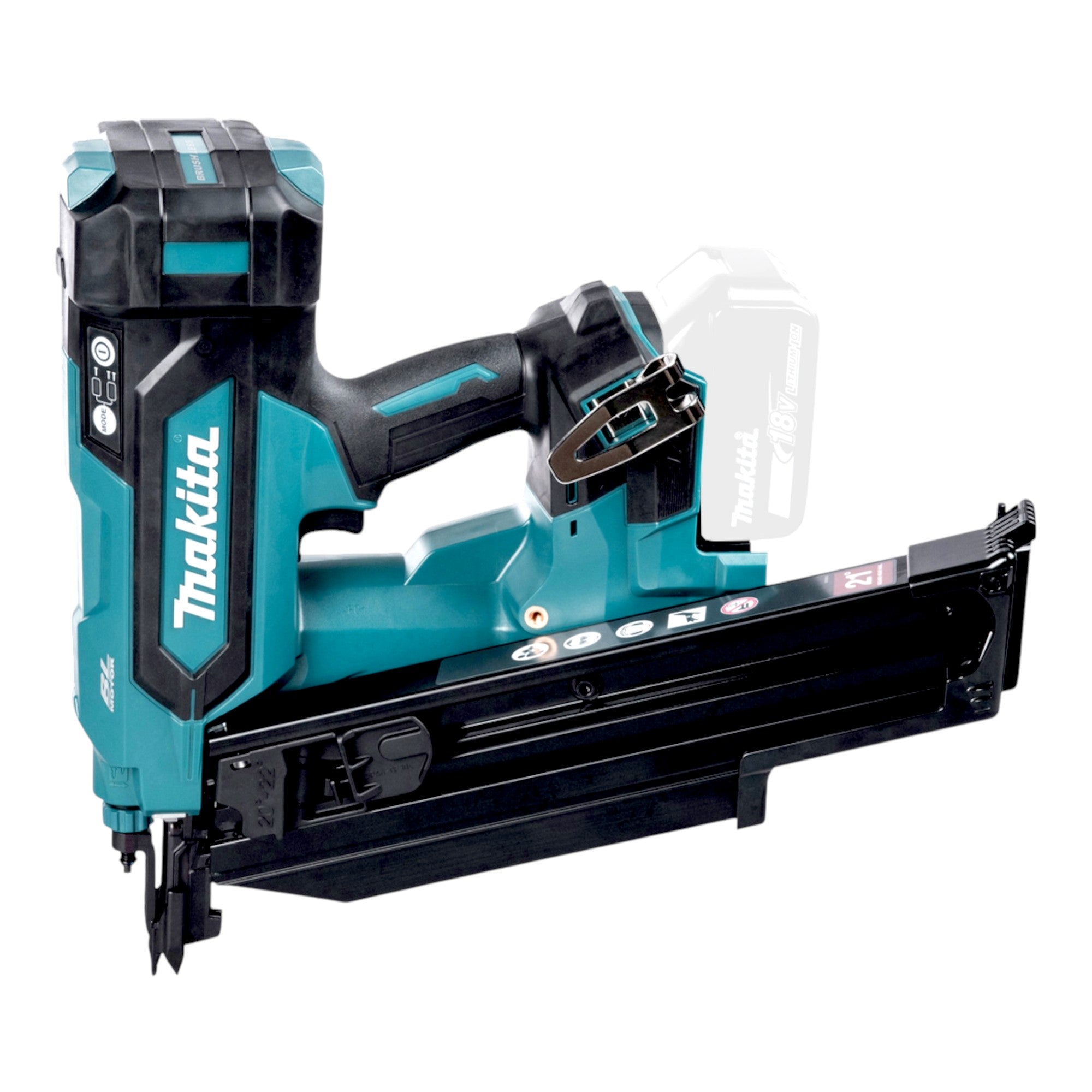 Makita DBN 901 RG1K Akku Nagler 18 V 50 90 mm Brushless 1x Akku 6 0 Ah Ladegeraet Koffer 1 - toolbrothers