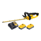 Dewalt DCMHT 563 H2 Akku Heckenschere 18 V 55 cm 2x Powerstack Akku 5 0 Ah Ladegeraet 0 - toolbrothers