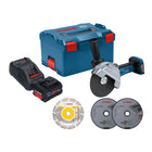 Bosch GWS 18V 180 P Professional Akku Winkelschleifer 18 V 180 mm Brushless 1x ProCORE Akku 8 0 Ah Ladegeraet L Boxx 0 - toolbrothers
