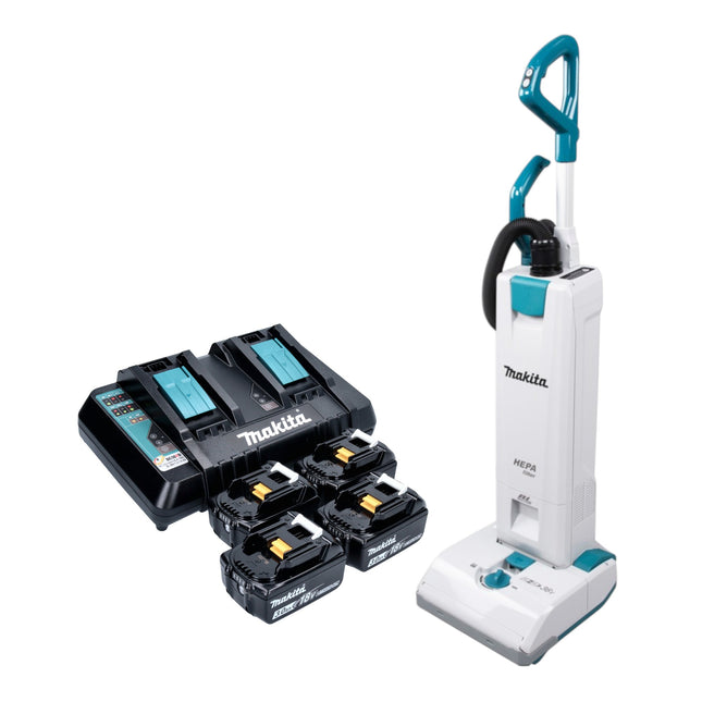 Makita DVC 560 PF4 Akku Staubsauger 36 V 2x 18 V 5 l Brushless 4x Akku 3 0 Ah Ladegeraet 0 - toolbrothers