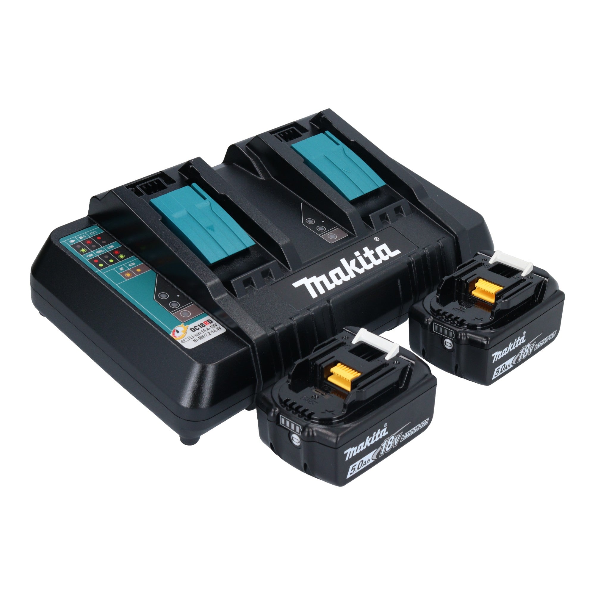 Makita DVC 560 PT2 Akku Staubsauger 36 V 2x 18 V 5 l Brushless 2x Akku 5 0 Ah Ladegeraet 2 - toolbrothers