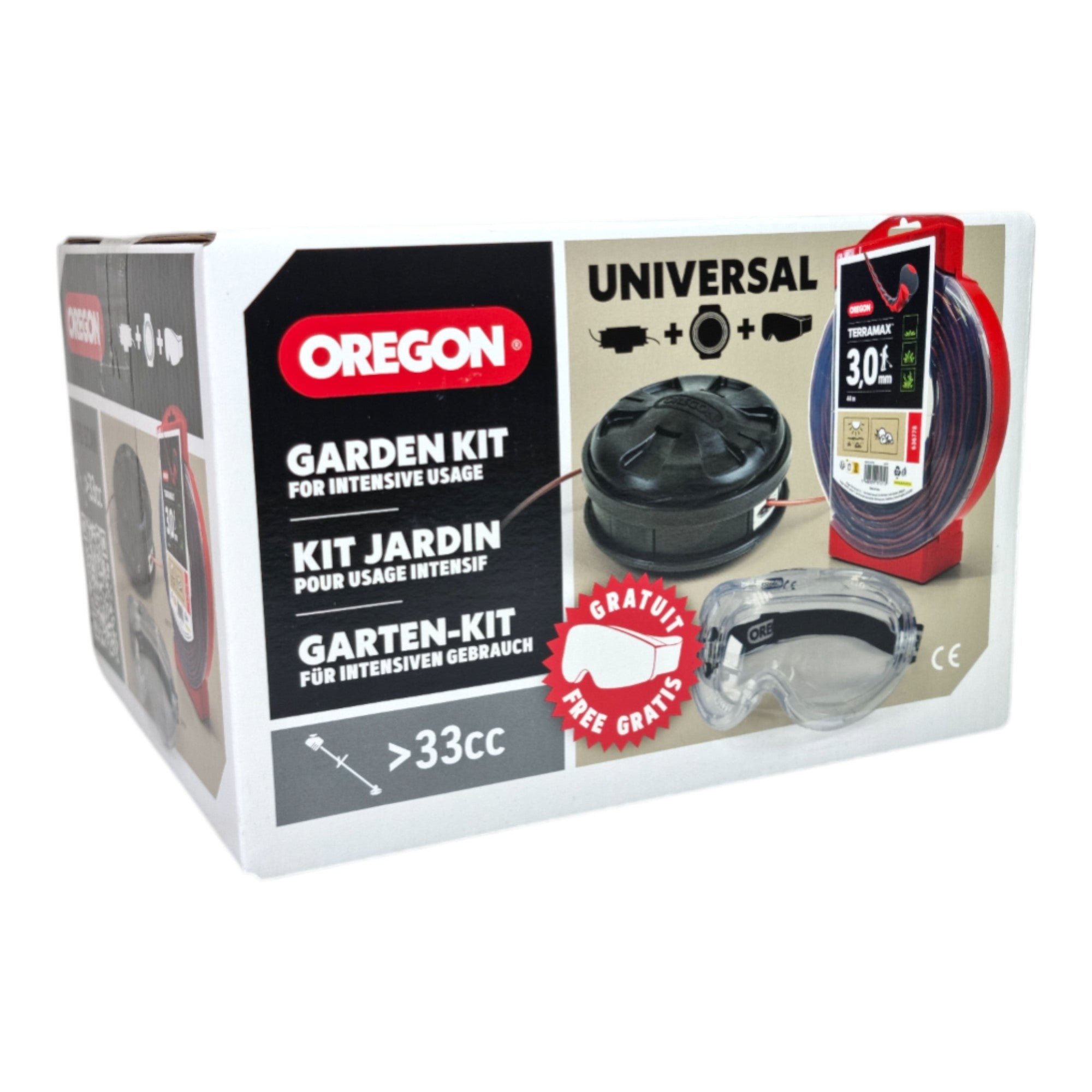 Oregon Pro Garten Set Fadenkopf Faden Schutzbrille 646569 fuer Freischneider ab 33 cm  1 - toolbrothers