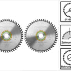 Festool Feinzahn Kreissägeblatt HW 160 x 20 x 2,2 mm W48 160 mm 48 Zähne ( 2 x 491952 ) - Toolbrothers