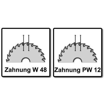 Festool Feinzahn Kreissägeblatt HW 160 x 20 x 2,2 mm W48 160 mm 48 Zähne ( 491952 ) + Festool Panther Kreissägeblatt HW 160 x 20 x 2,2 PW12 12 Zähne ( 496301 ) - Toolbrothers