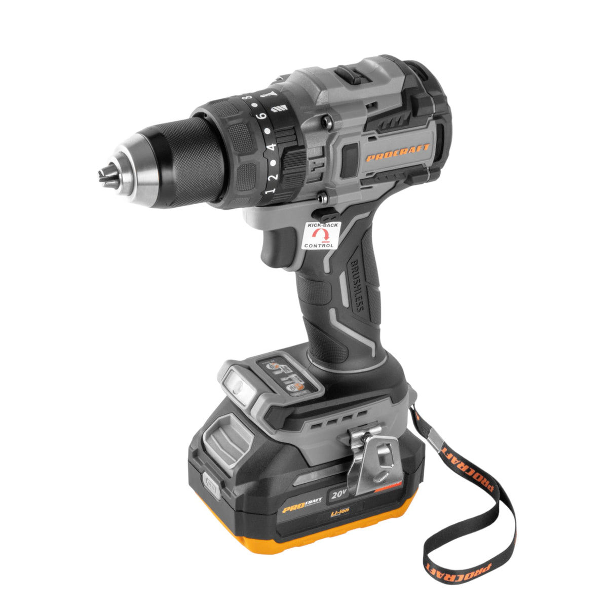 Procraft Industrial CD20B-1b Perceuse-visseuse sans fil 20 V 150 Nm + 1x batterie 4,0 Ah + chargeur + coffret