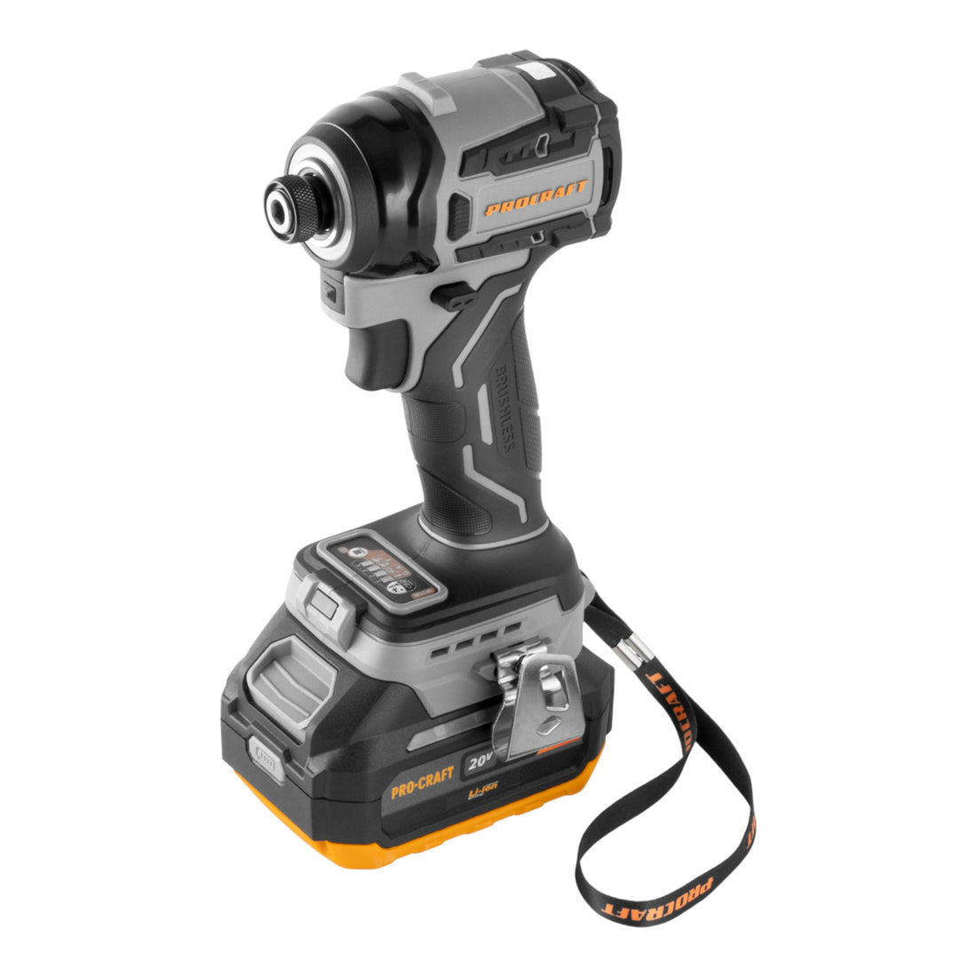 Procraft ID20A-1b Clé à choc sans fil 20 V 180 Nm 1/4" + 1x batterie 4,0 Ah + chargeur + coffret