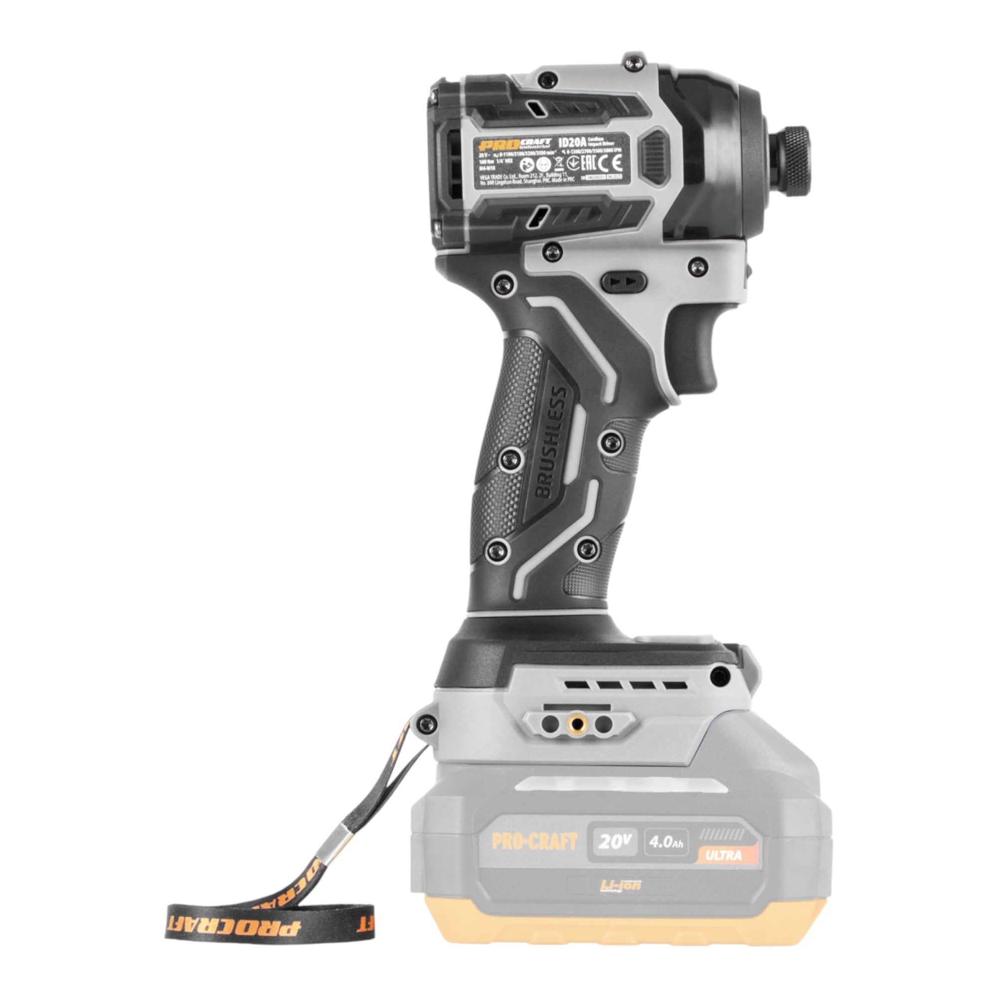 Procraft Industrial ID20Abb Akku Schlagschrauber 20 V 180 Nm 1 4 Solo ohne Akku ohne Ladegeraet 4 - toolbrothers