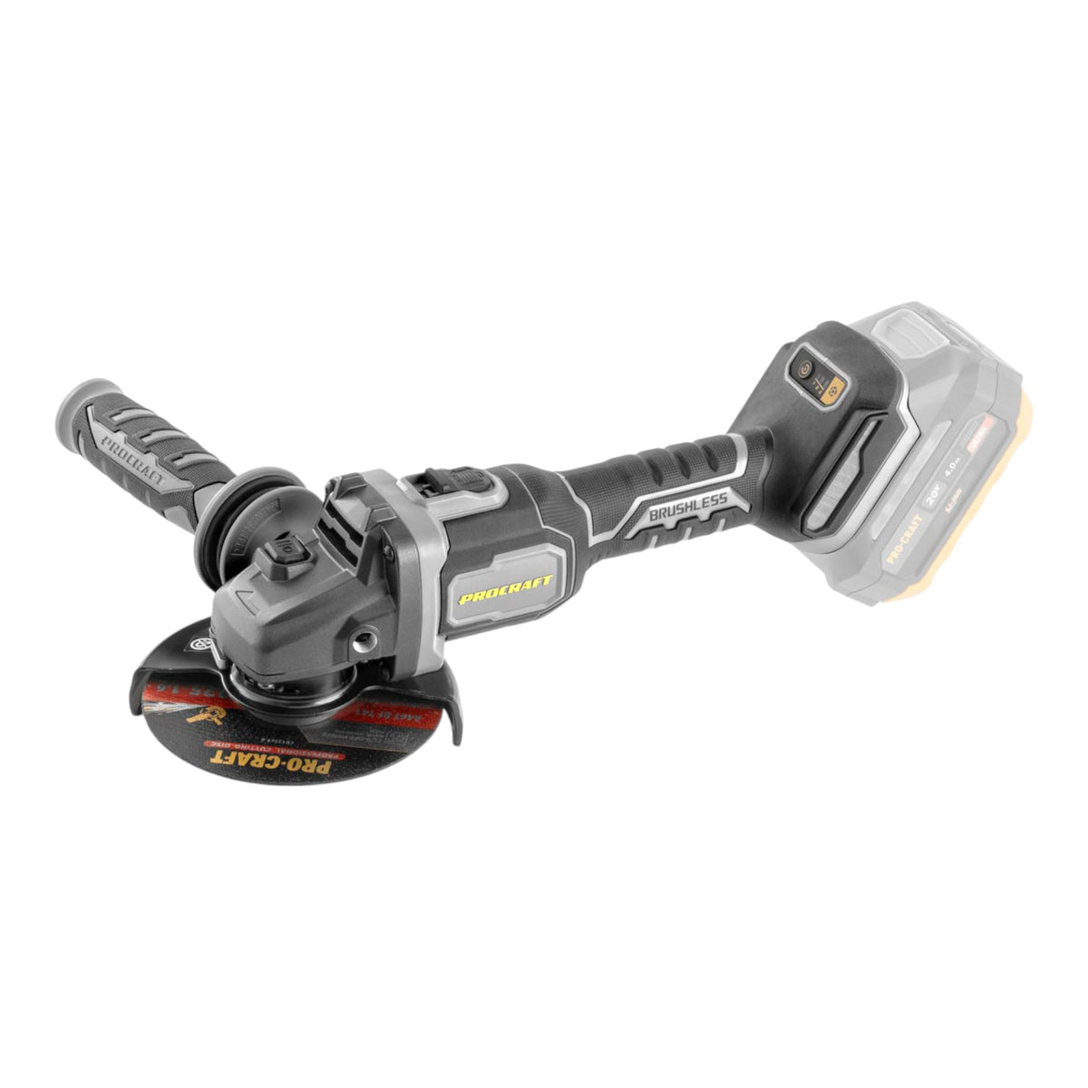 Procraft Industrial AG125Bbb Meuleuse d'angle sans fil 20 V 125 mm Brushless Solo - sans batterie, sans chargeur