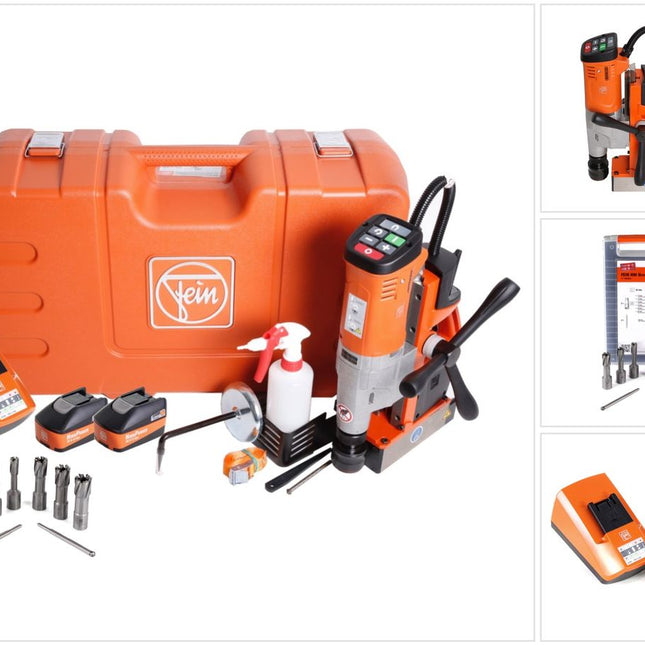 FEIN AKBU 35 PMQW 18 V Brushless Li-Ion Akku Magnet Kernbohrmaschine 35 mm im Koffer + Bohrer-Set + 2x 5,2 Ah Akku + Ladegerät - Toolbrothers