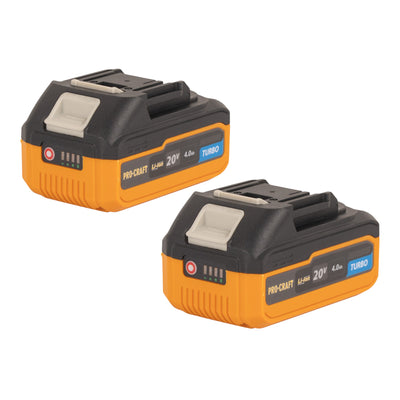 Procraft 2x 20 4 Turbo Akku 20 V 4 0 Ah 4000 mAh Li ion mit Ladestandsanzeige 0 - toolbrothers