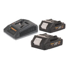 Procraft Starter Pack C20 6 5 Schnell Ladegeraet 20 V 6 5 A 2x 20 2A Akku 2 0 Ah 0 - toolbrothers