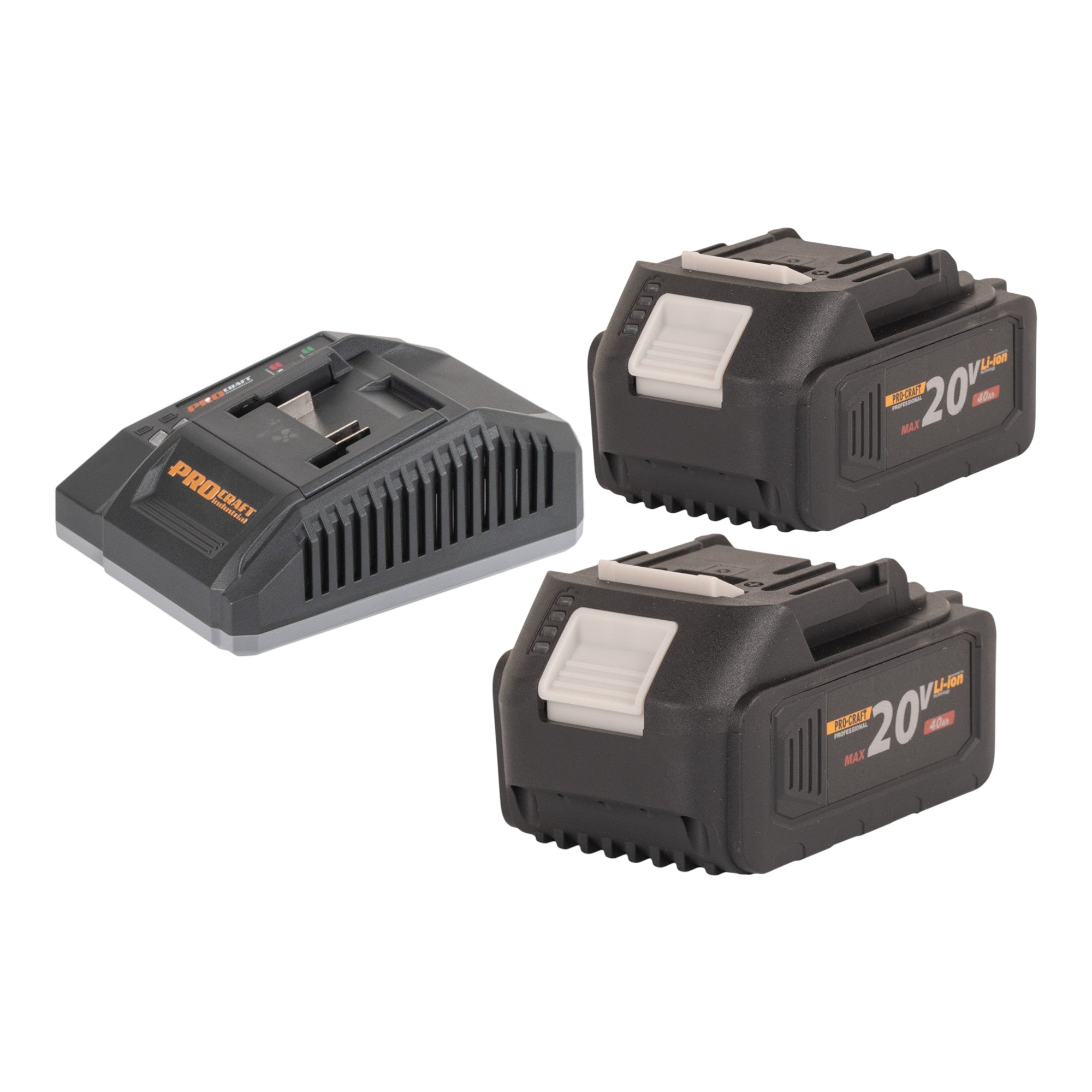 Procraft Starter Pack C20 6 5 Schnell Ladegeraet 20 V 6 5 A 2x 20 4 Akku 4 0 Ah 0 - toolbrothers