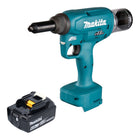 Makita DRV 150 G1 Akku Blindnietsetzgeraet 18 V 10 kN 2 4 4 8 mm Brushless 1x Akku 6 0 Ah ohne Ladegeraet 0 - toolbrothers