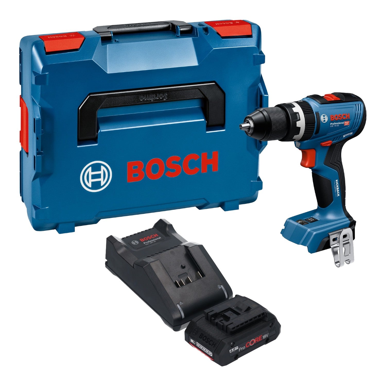 Bosch GSB 18V 65 Professional Akku Schlagbohrschrauber 18 V 65 Nm Brushless 1x ProCORE Akku 4 0 Ah Ladegeraet L Boxx 0 - toolbrothers