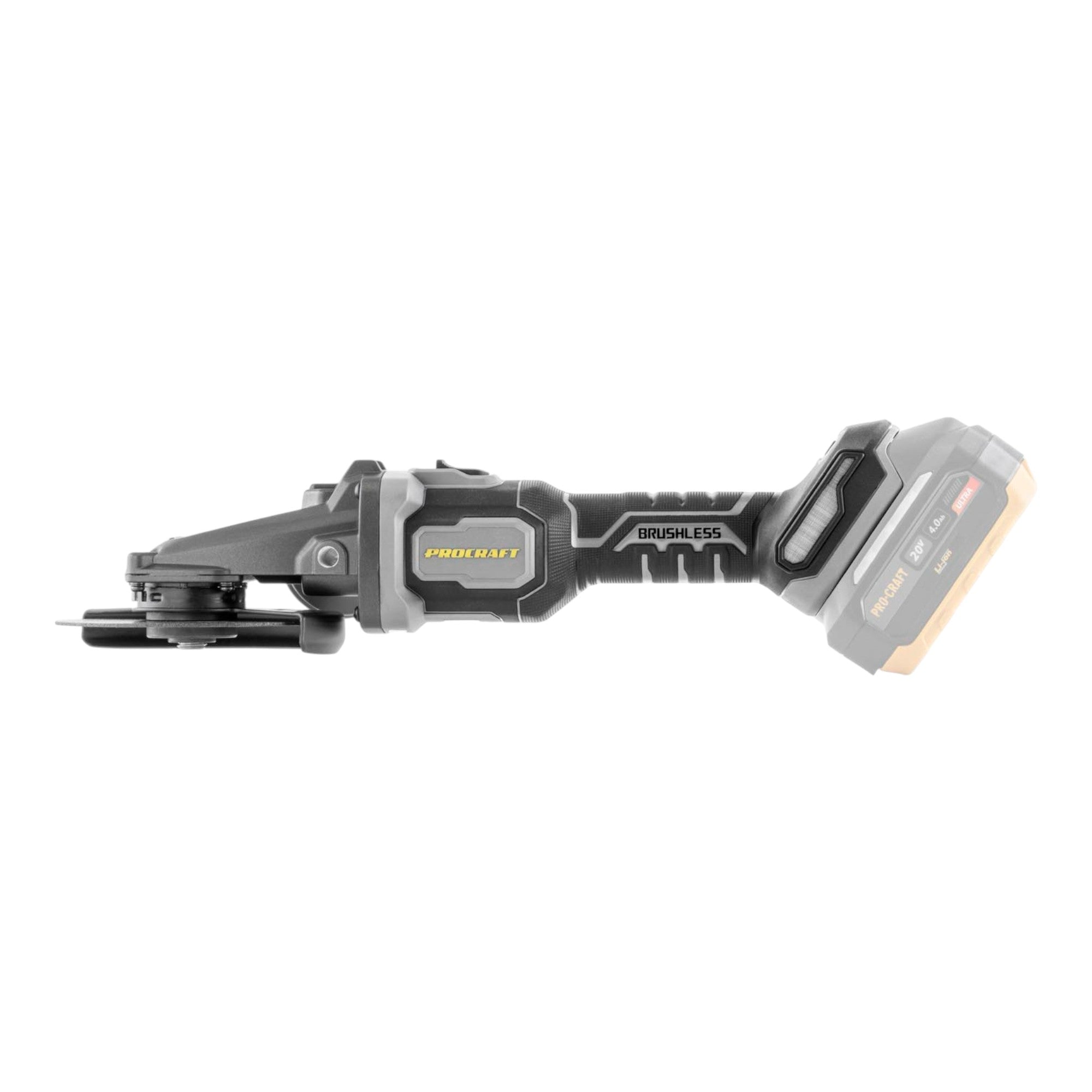 Procraft Industrial AG125Cbb Akku Flachkopf Winkelschleifer 20 V 125 mm Brushless 1x Akku 2 0 Ah RHINO Toolcase ohne Ladegeraet 2 - toolbrothers