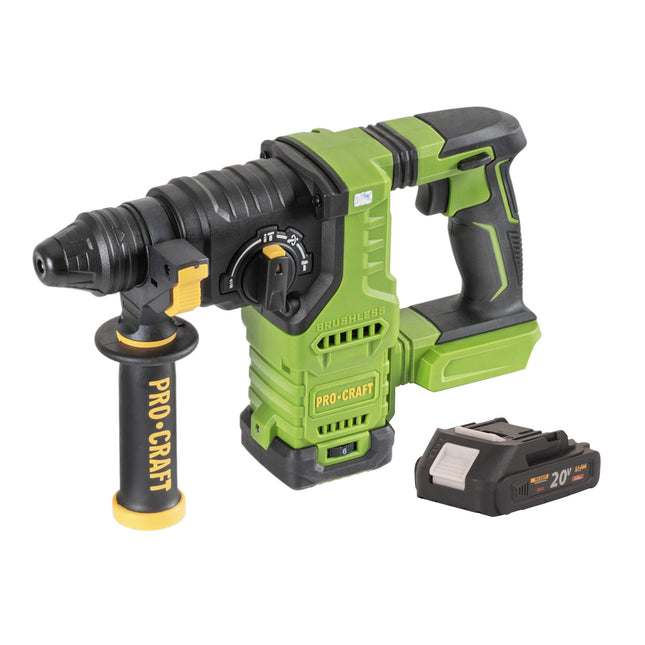 Procraft PHA30bb Akku Bohrhammer 20 V 2 8 J SDS plus Brushless 1x Akku 2 0 Ah ohne Ladegeraet 0 - toolbrothers