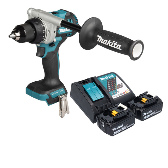 Makita DDF 492 RT Akku Bohrschrauber 18 V 141 Nm Brushless 2x Akku 5 0 Ah Ladegeraet 0 - toolbrothers