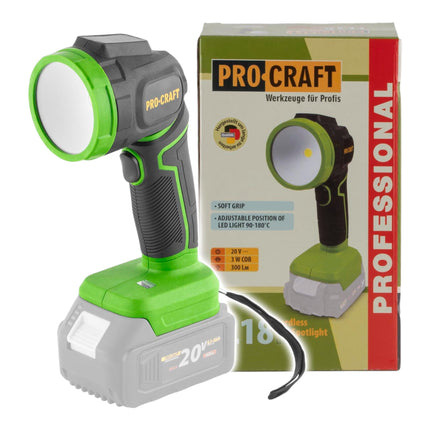 Procraft LL18bb Akku LED Strahler 20 V 300 lm Solo ohne Akku ohne Ladegeraet 1 - toolbrothers