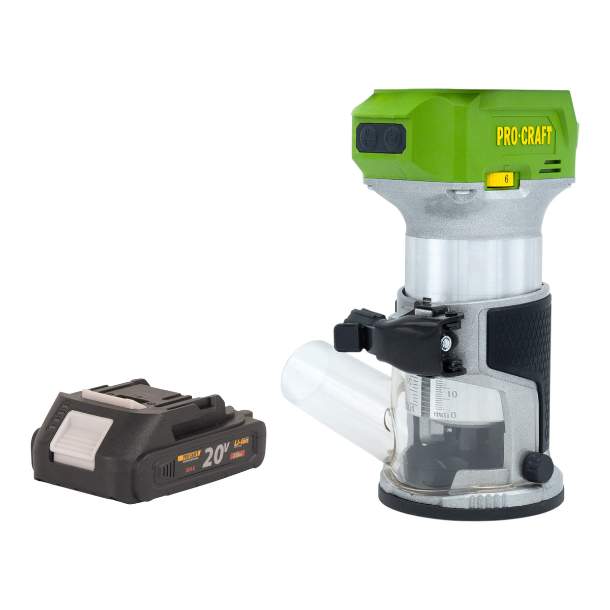 Procraft POB24bb Fraiseuse multifonctionnelle sans fil 20 V 6 / 8 mm Brushless + 1x batterie 2,0 Ah - sans chargeur