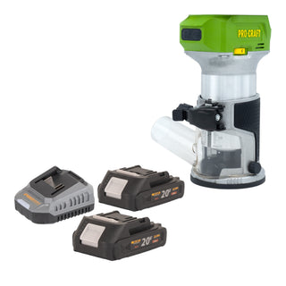 Procraft POB24bb Akku Multifunktionsfraese 20 V 6 8 mm Brushless 2x Akku 2 0 Ah Ladegeraet 0 - toolbrothers