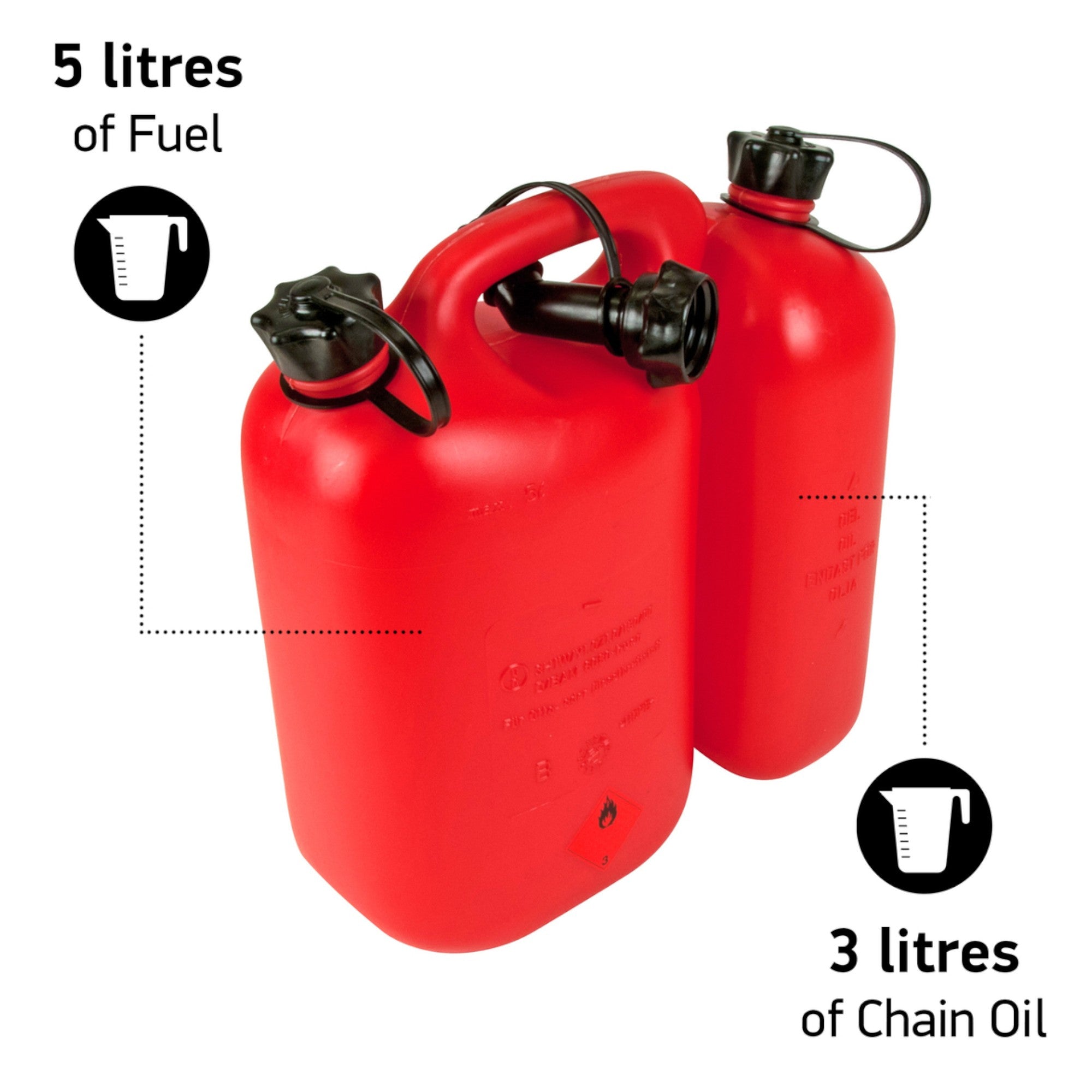 Oregon Kombikanister 5 3 l rot fuer Kraftstoff und Kettenoel 562407  1 - toolbrothers