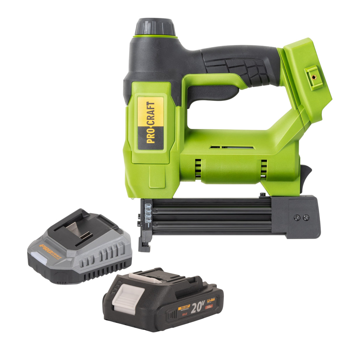 Procraft PEH20 agrafeuse sans fil 20 V 15 - 32 mm + 1x batterie 2,0 Ah + chargeur