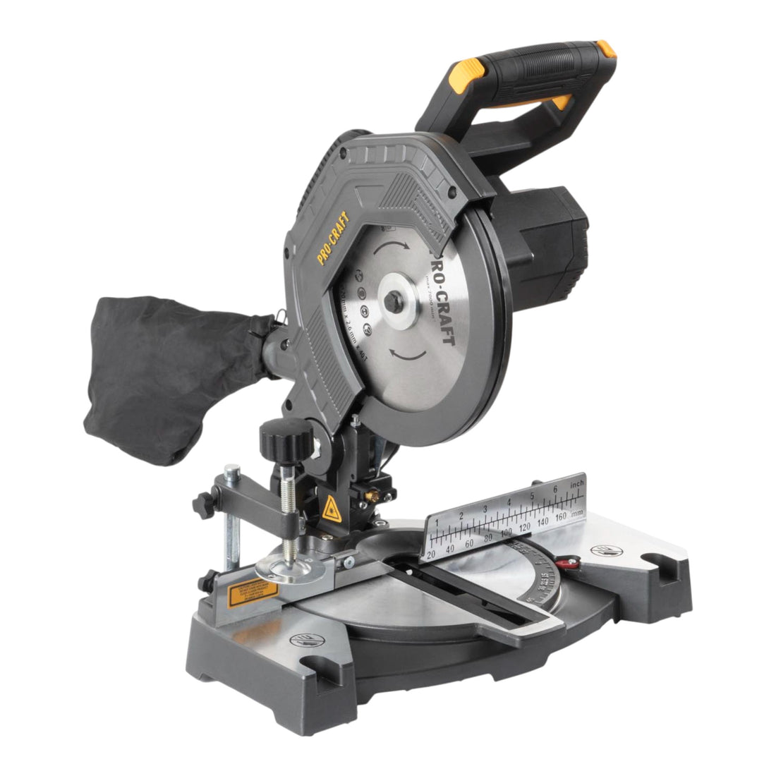 Procraft PGS20bb Scie à onglets sans fil 20 V 210 mm Brushless + 2x batterie 4,0 Ah + chargeur