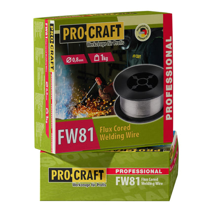 Procraft 4x FW81 Fuelldraht Schweissdraht FLUX 0 8 mm 1 0 kg 2 - toolbrothers