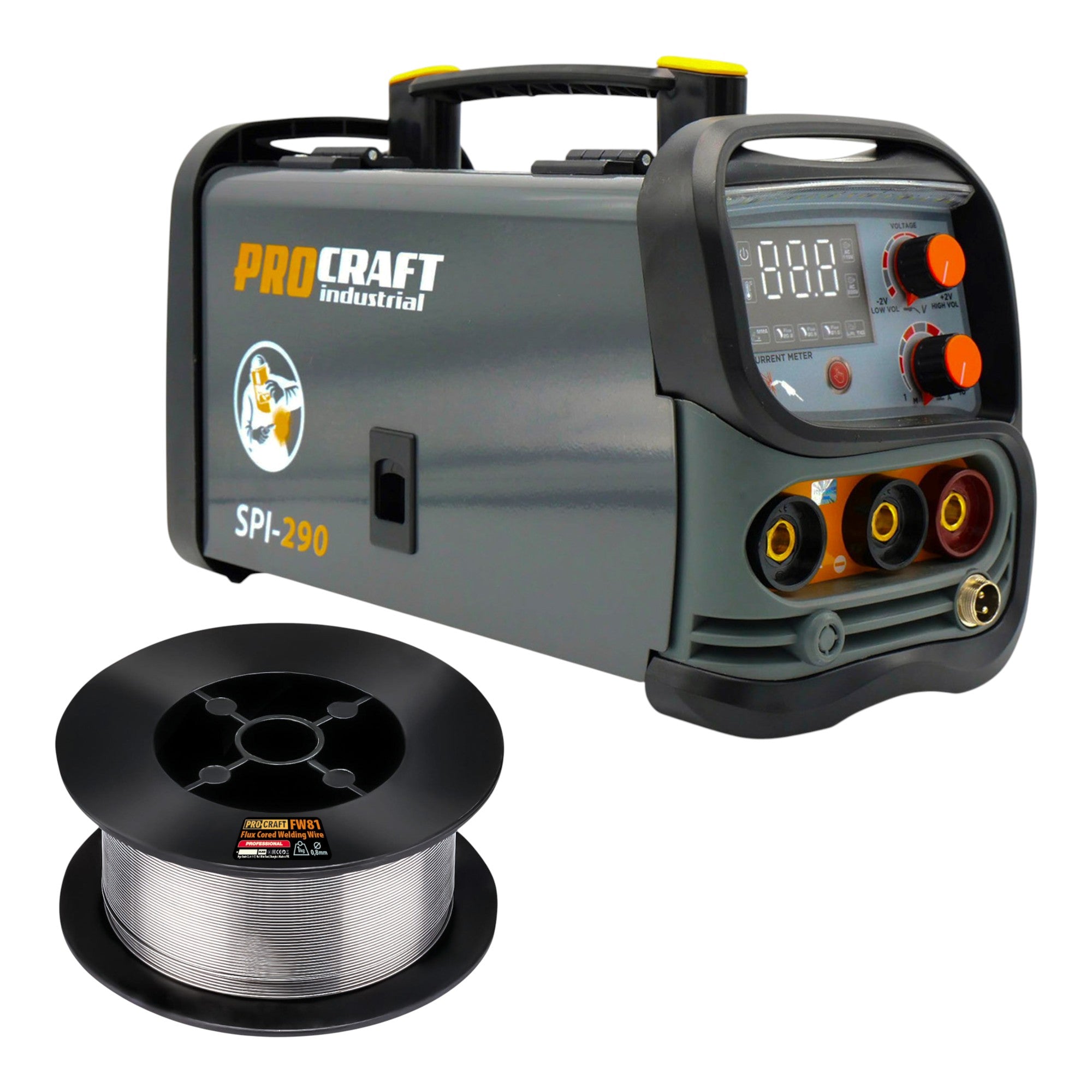 Procraft SPI 290 Kombi Inverter Schweissgeraet 3 8 kW Co Flux MMA TIG Lift Fuelldraht 0 - toolbrothers