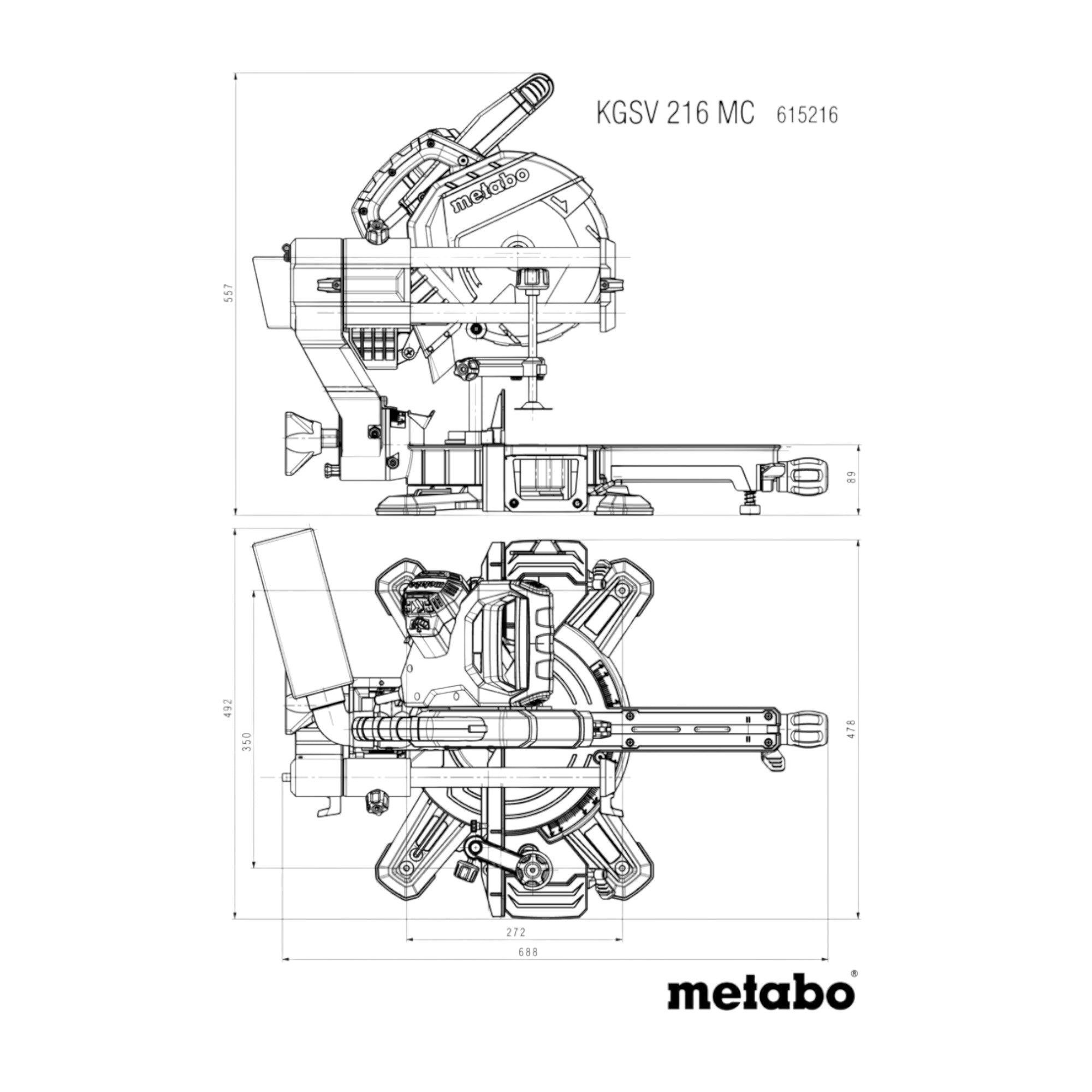 Metabo KGSV 216 MC Kappsaege 1500 Watt 216 mm 615216000  4 - toolbrothers